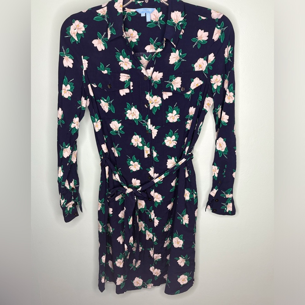 Draper James Magnolia Shirt Dress with Sash – Size 10